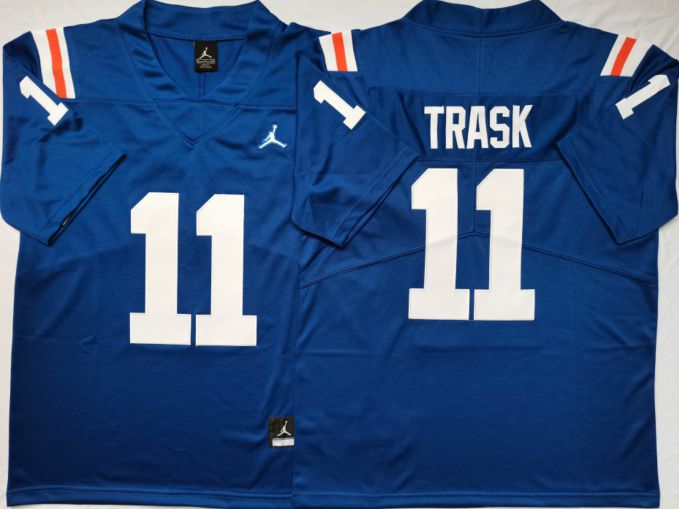 Men Florida Gators #11 Trask Blue 2025 NCAA Jersey style 1->ncaa teams->NCAA Jersey